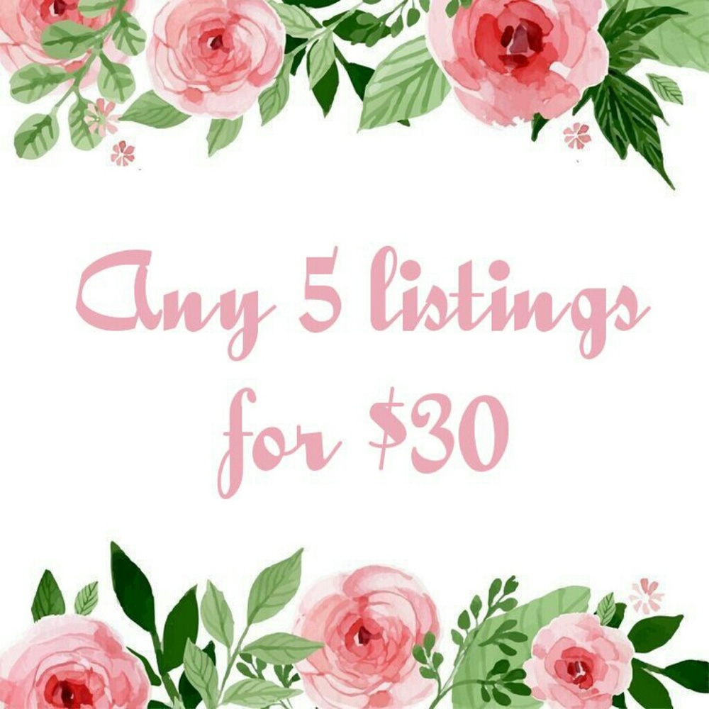 Any 5 listings for $30